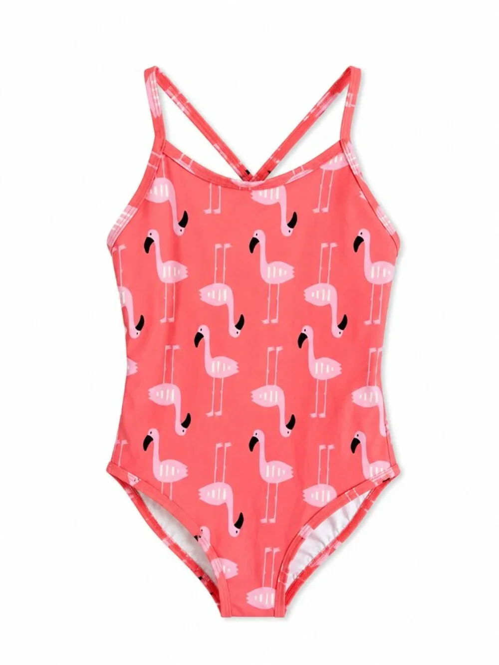 Hanna Andersson Pink Flamingo One Piece Swimsuit Size 10